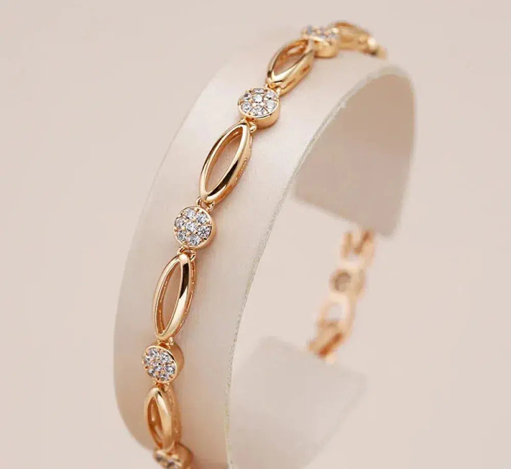 Pulsera Elegante de Oro con Circonita