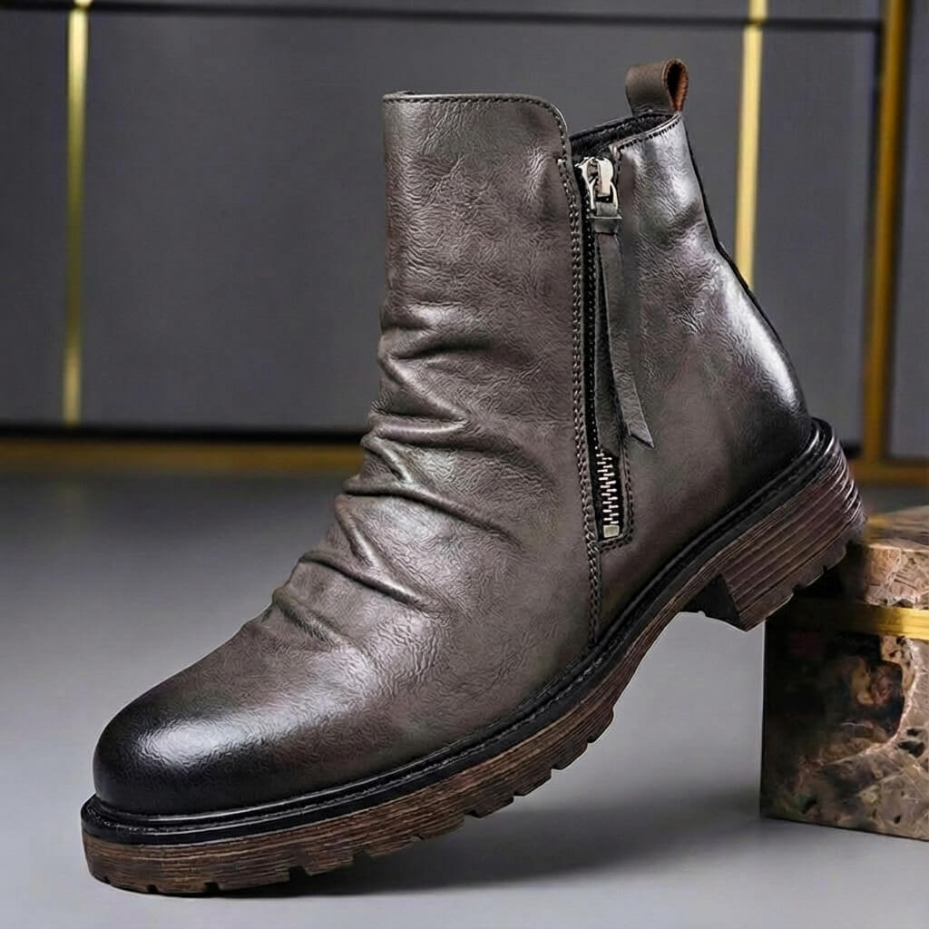 Benjamín - Botas de Piel Encerada Estilo Vintage - vista 3