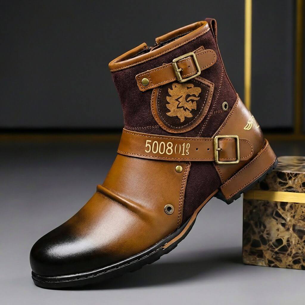 Luis - Botas de Gamuza y Piel con Hebillas - vista 1