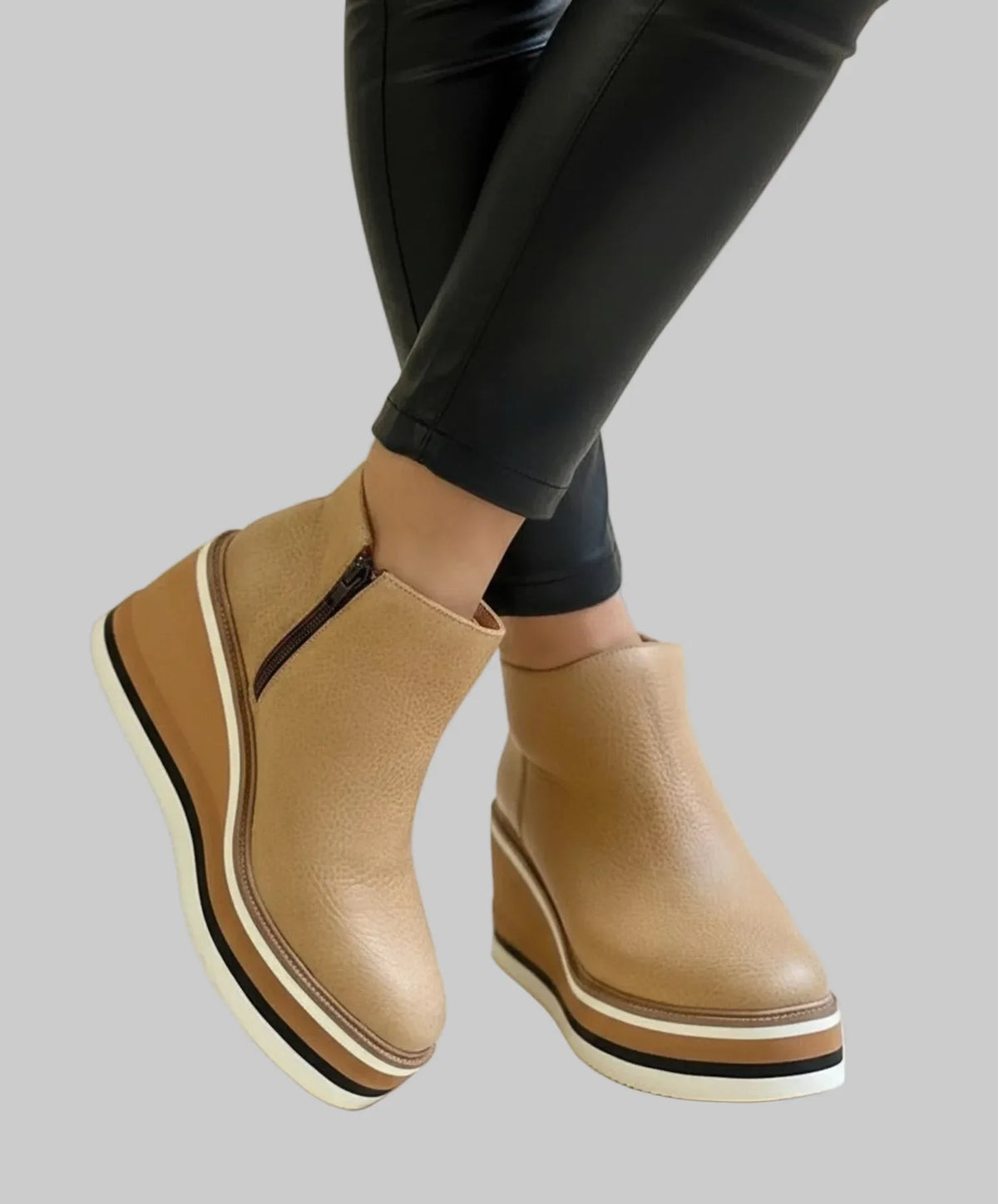 Mireya - Botines de Cuña con Cierre Lateral - vista 3