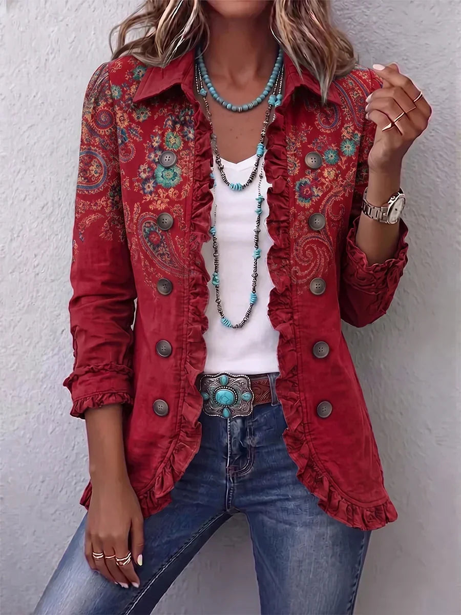 Isabela - Chaqueta Paisley con Volantes - vista 1