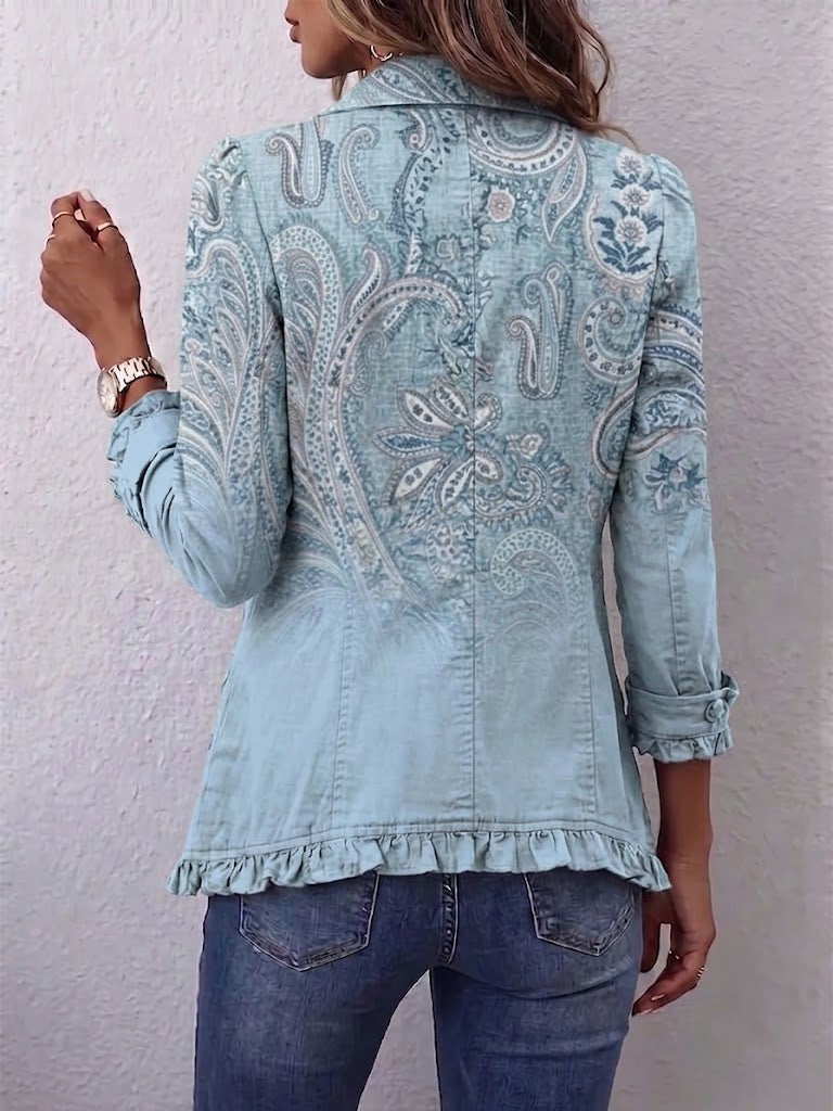 Renata - Chaqueta Paisley Vintage con Volantes - vista 2