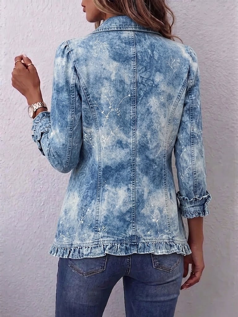 Genoveva - Chaqueta Botánica Degradé con Volantes - vista 2