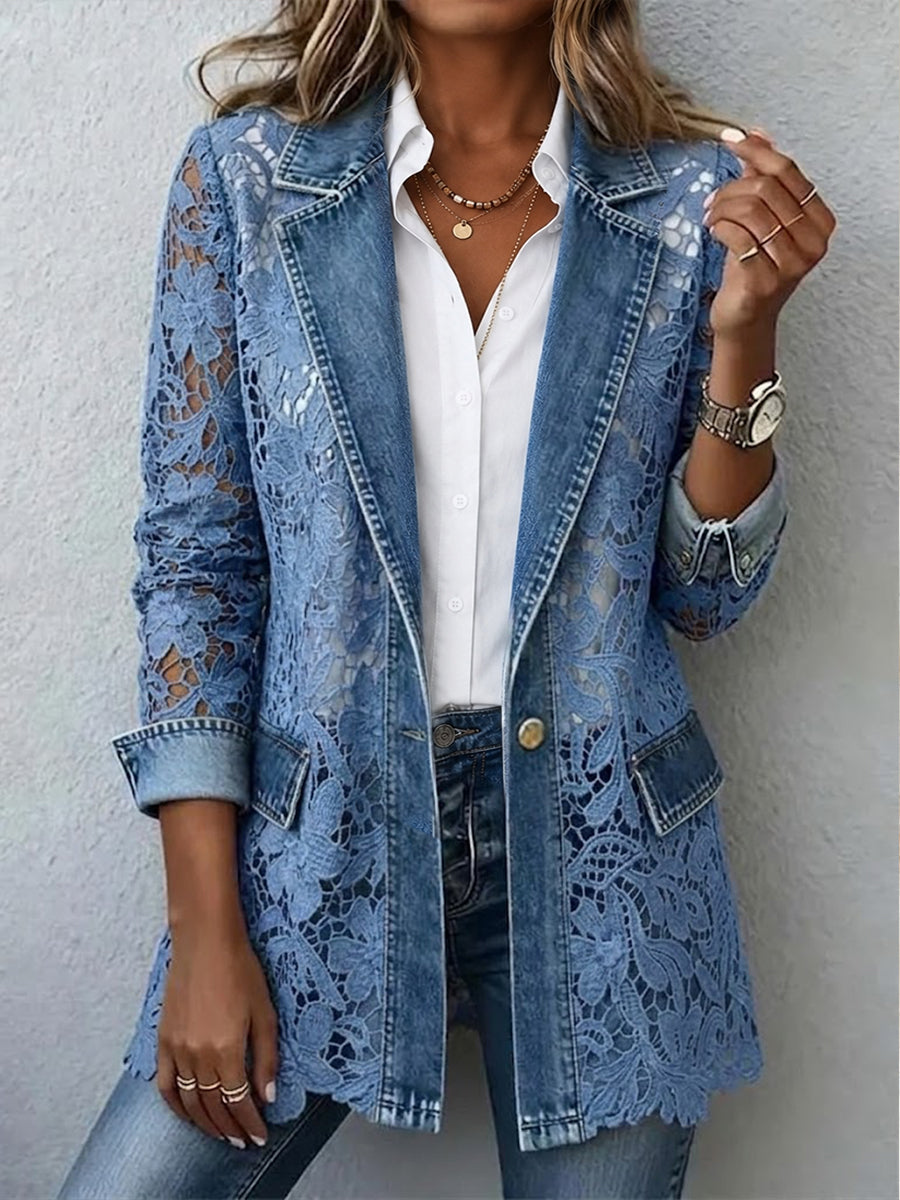 Alicia - Blazer con Encaje Floral - vista 1