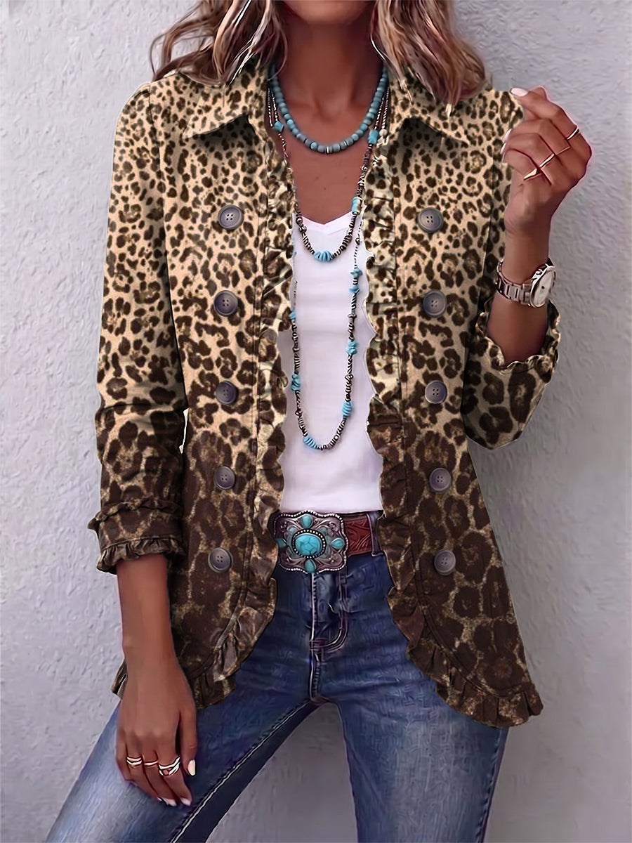 Natalia - Chaqueta Leopardo con Volantes - vista 1