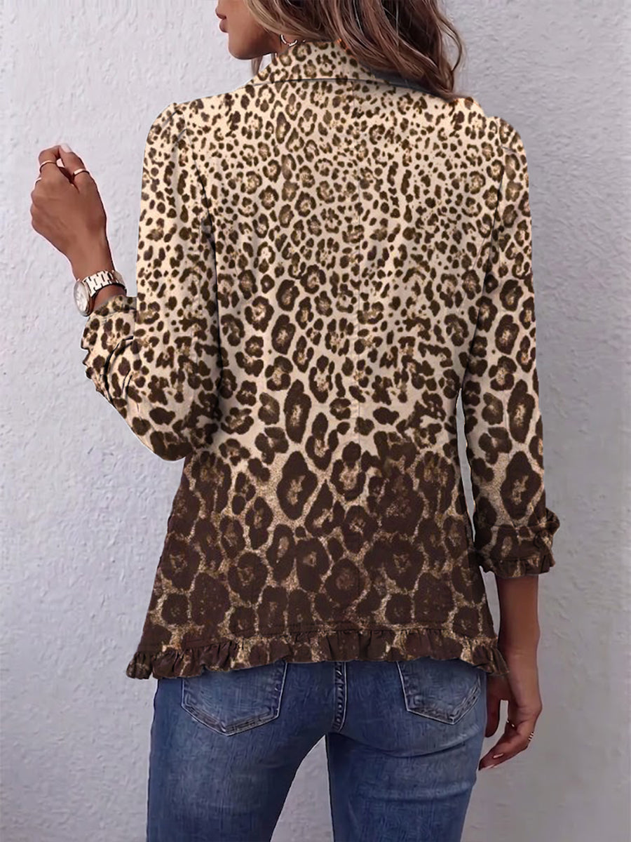 Natalia - Chaqueta Leopardo con Volantes - vista 2