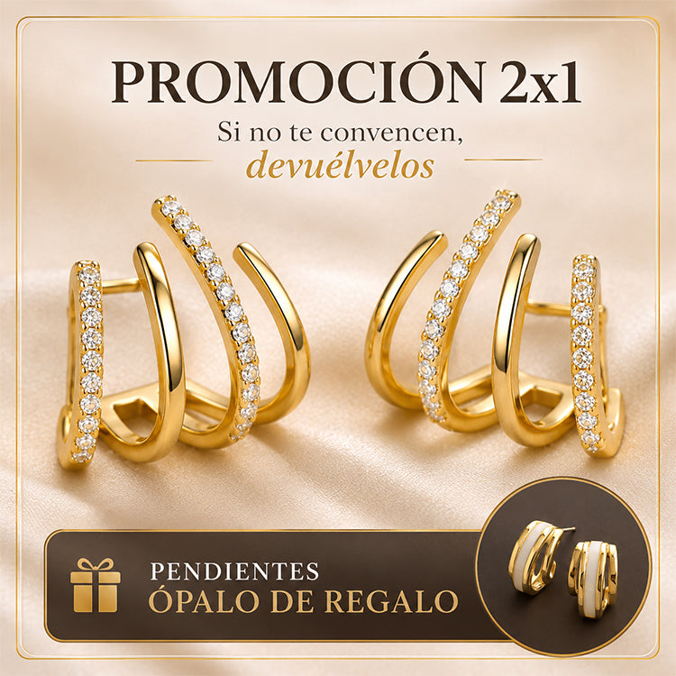 2x1 Pendientes Garra + Pendientes Ópalo GRATIS