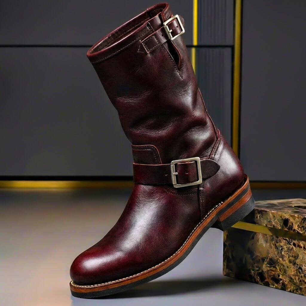 Carlos - Botas de Piel Envejecida con Hebillas - vista 3
