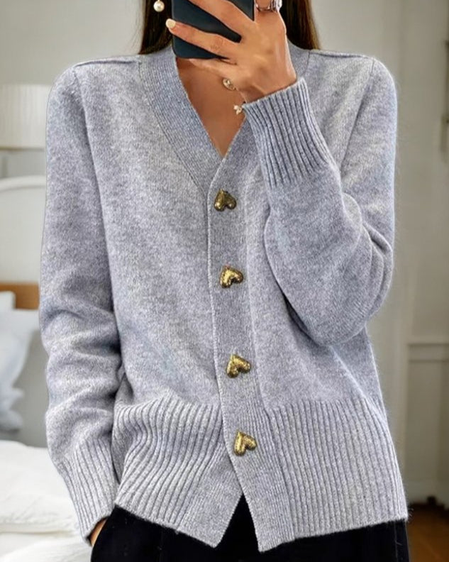 Elina™ | Cárdigan Elegante con Botones en Forma de Corazón
