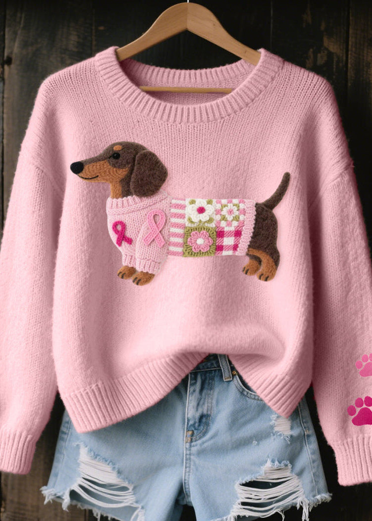 Nina - Suéter de Punto con Bordado de Perro Salchicha - vista 1
